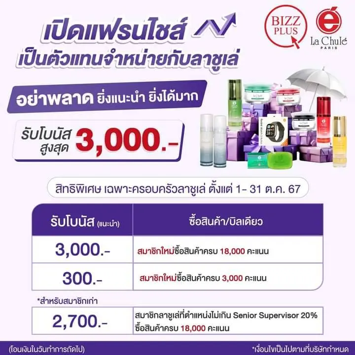 ร่วมลงทุนธุรกิจแฟรนไชส์ออนไลน์ เดือนตุลาคม 2567